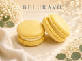Classic Lemon French Macarons | 36 Count | Made with Natural Colors | Gourmet Almond Cookies | Fresh Citrus Dessert | Beluravo