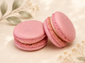 Classic Strawberry French Macarons | 36 Count | Made with Natural Colors | Gourmet Almond Cookies | Fresh Citrus Dessert